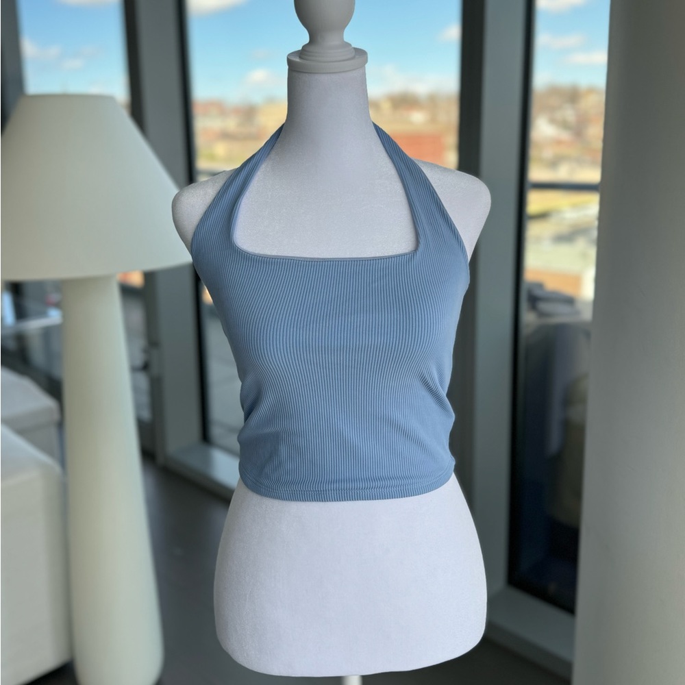 Abercrombie & Fitch Square Neck Halter Crop